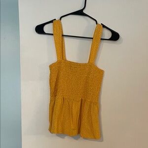 Yellow Smocked Women's Top